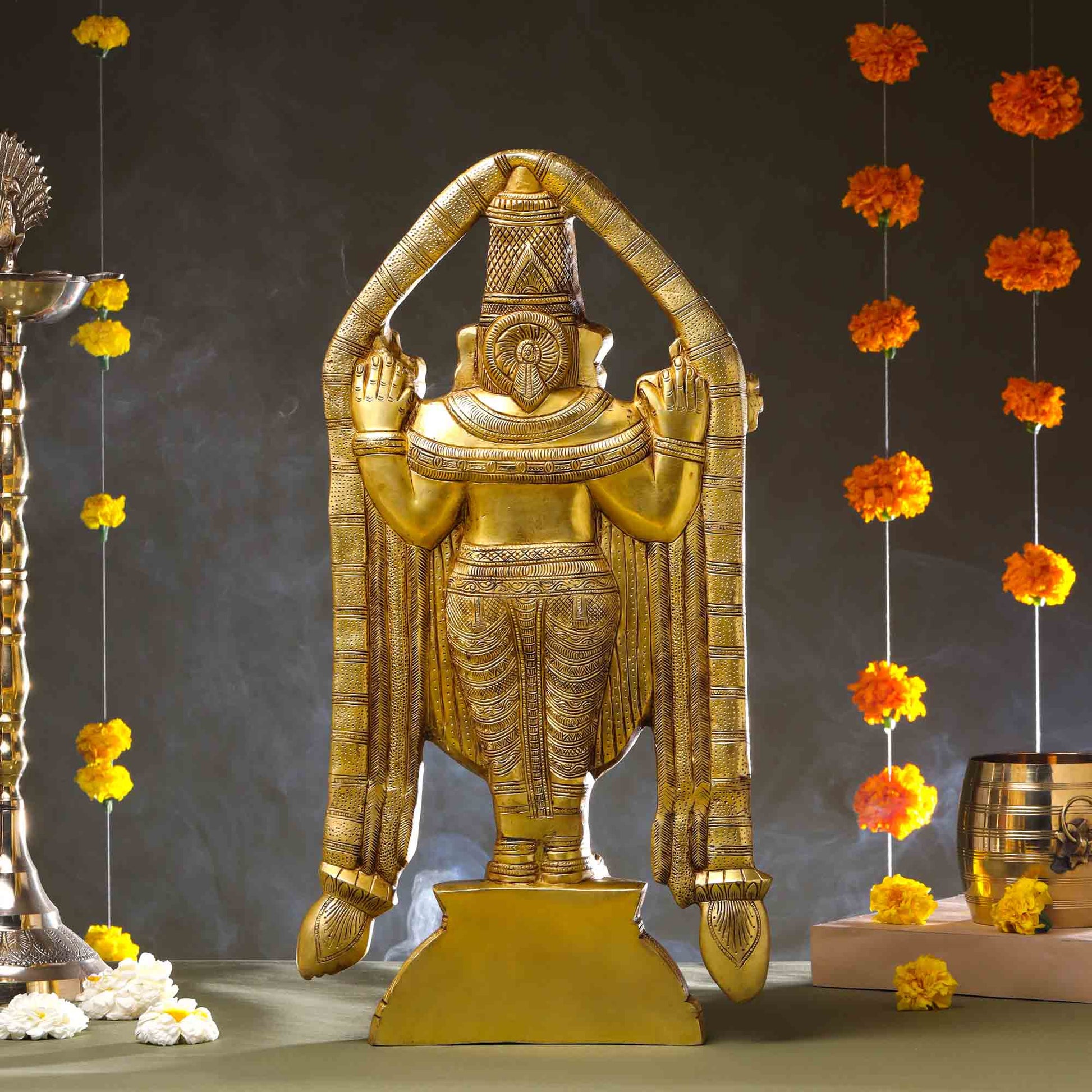 Brass Tirupati Balaji/Venkateshwar Idol (21 Inch)