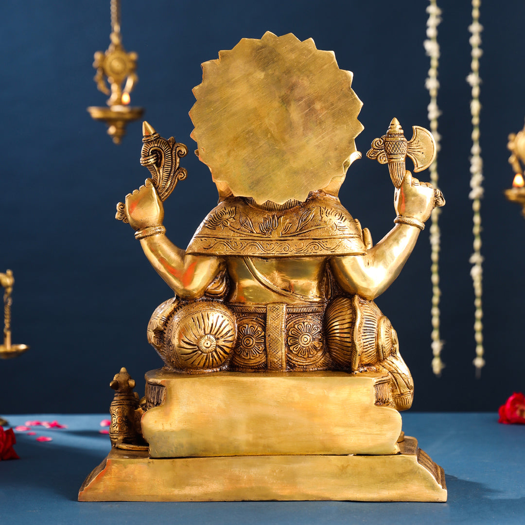 Brass Superfine Lord Ganesha Idol (17.5 Inch)