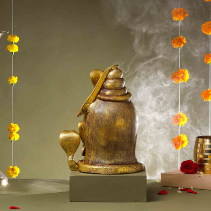 Brass Shiva Head Statue (12 Inch)