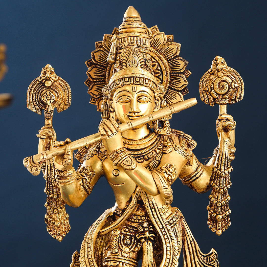 Brass Krishna Statue (19.5 Inch)