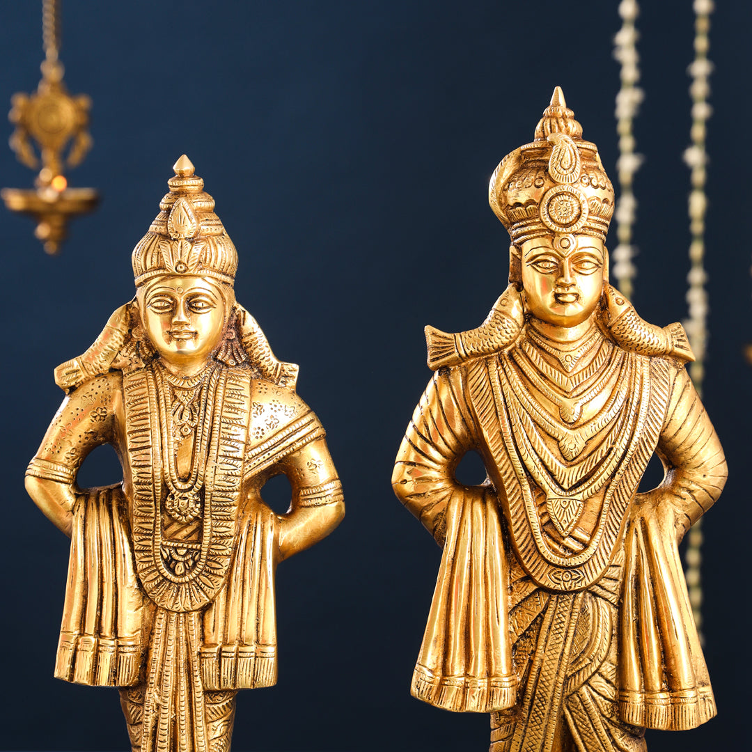 Brass Vitthal Rukmini Idols Set