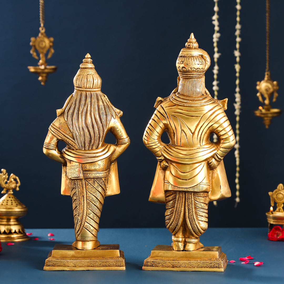 Brass Vitthal Rukmini Idols Set