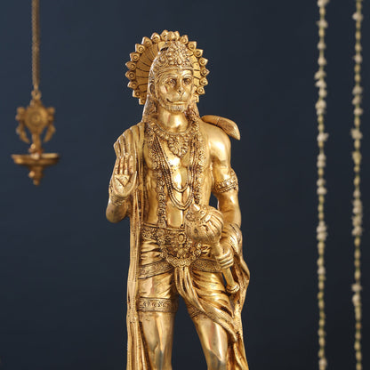 Brass Standing Hanuman Idol (23 Inch)