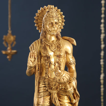 Brass Standing Hanuman Idol (23 Inch)