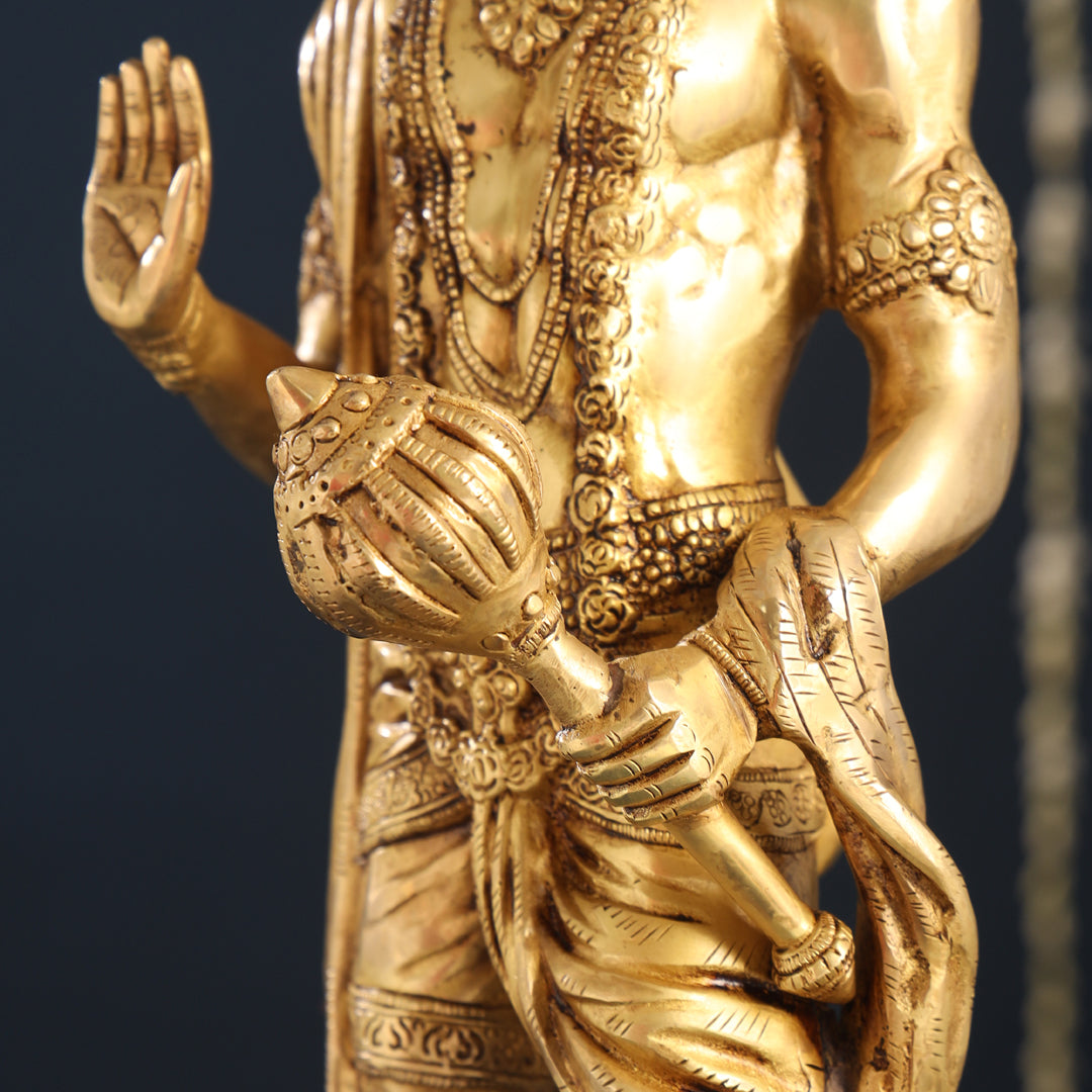 Brass Standing Hanuman Idol (23 Inch)