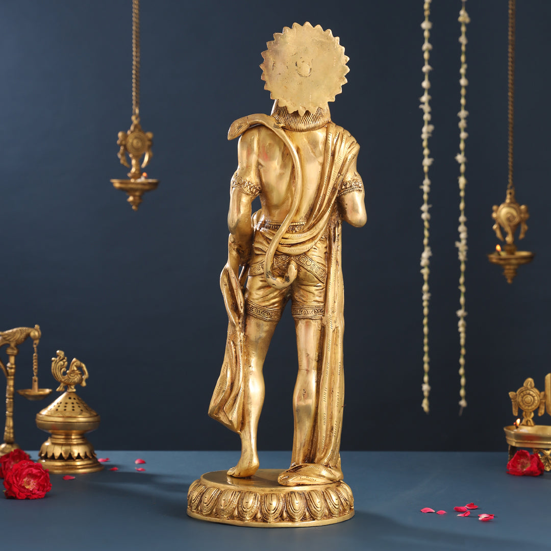 Brass Standing Hanuman Idol (23 Inch)