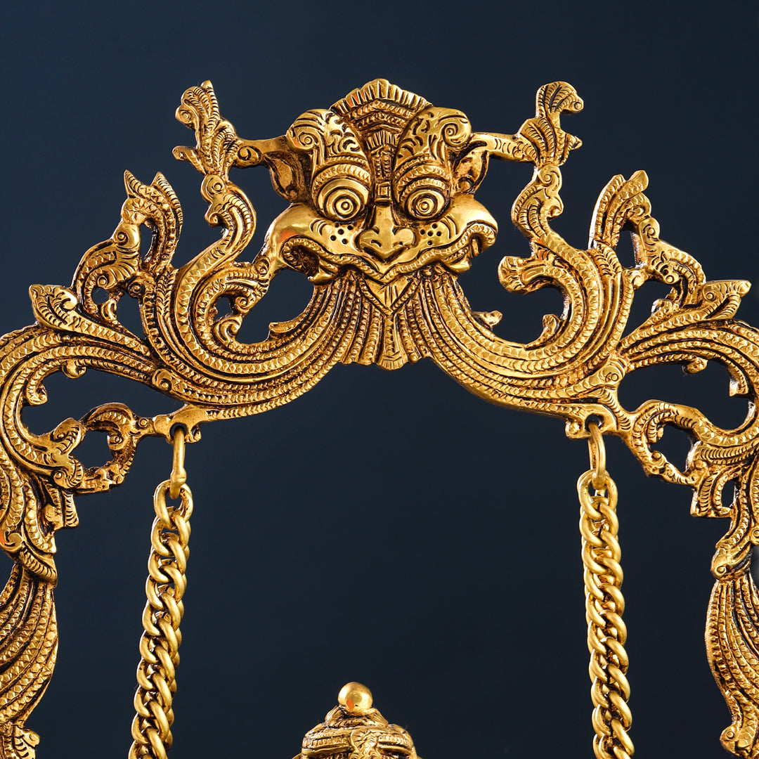 Brass Superfine Ganesha On Swing/Jhula (18.5 Inch)