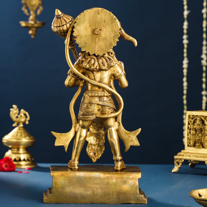 Brass Standing Hanuman Idol (15.5 Inch)