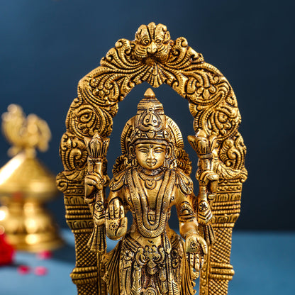 Brass Superfine Vishnu Lakshmi Set (9 Inch)