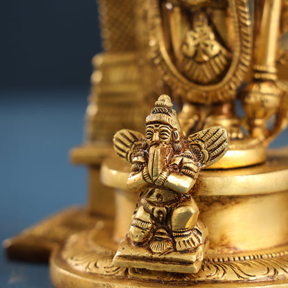 Brass Superfine Vishnu Lakshmi Set (9 Inch)