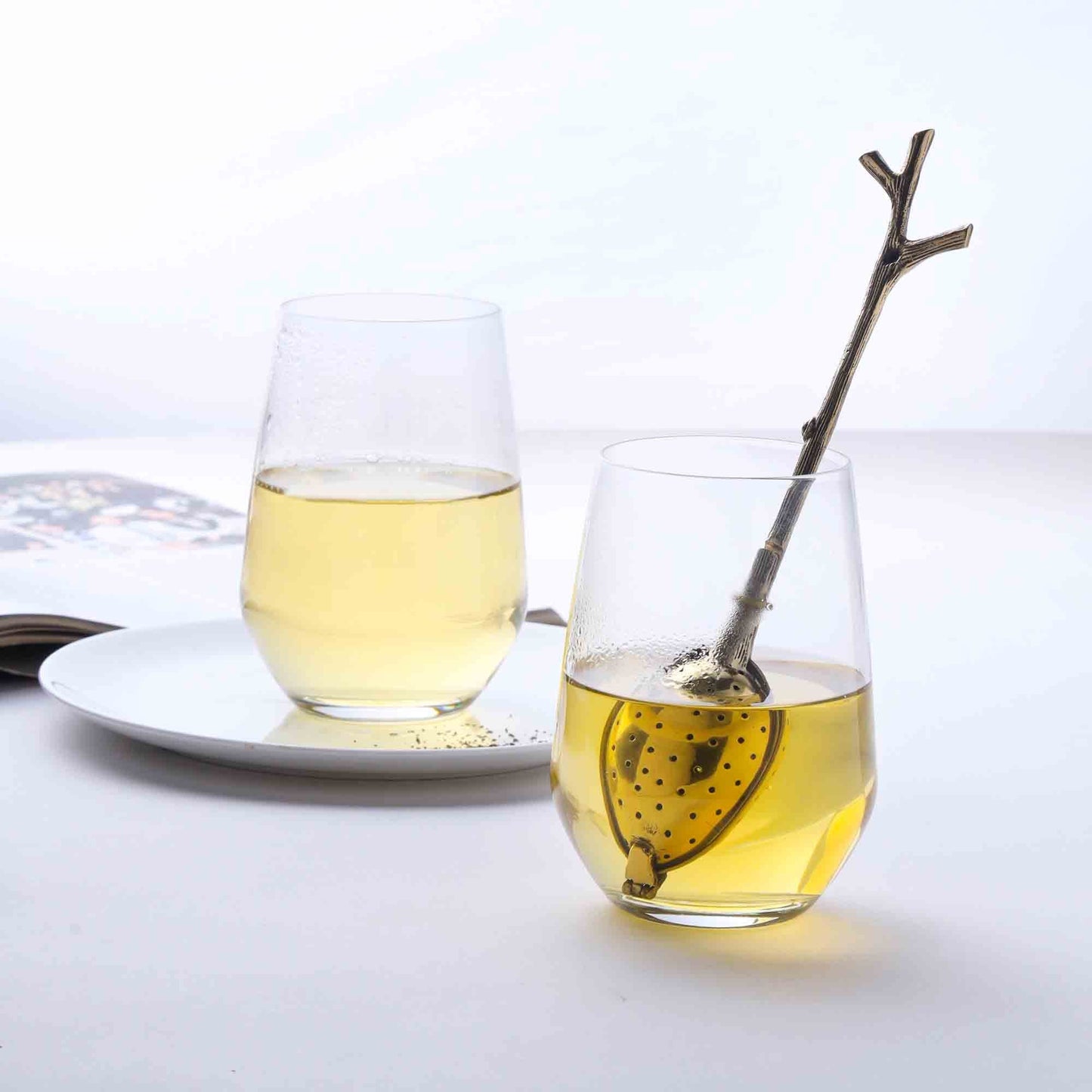 Brass Branch Handle Tea Infuser (8 Inch)