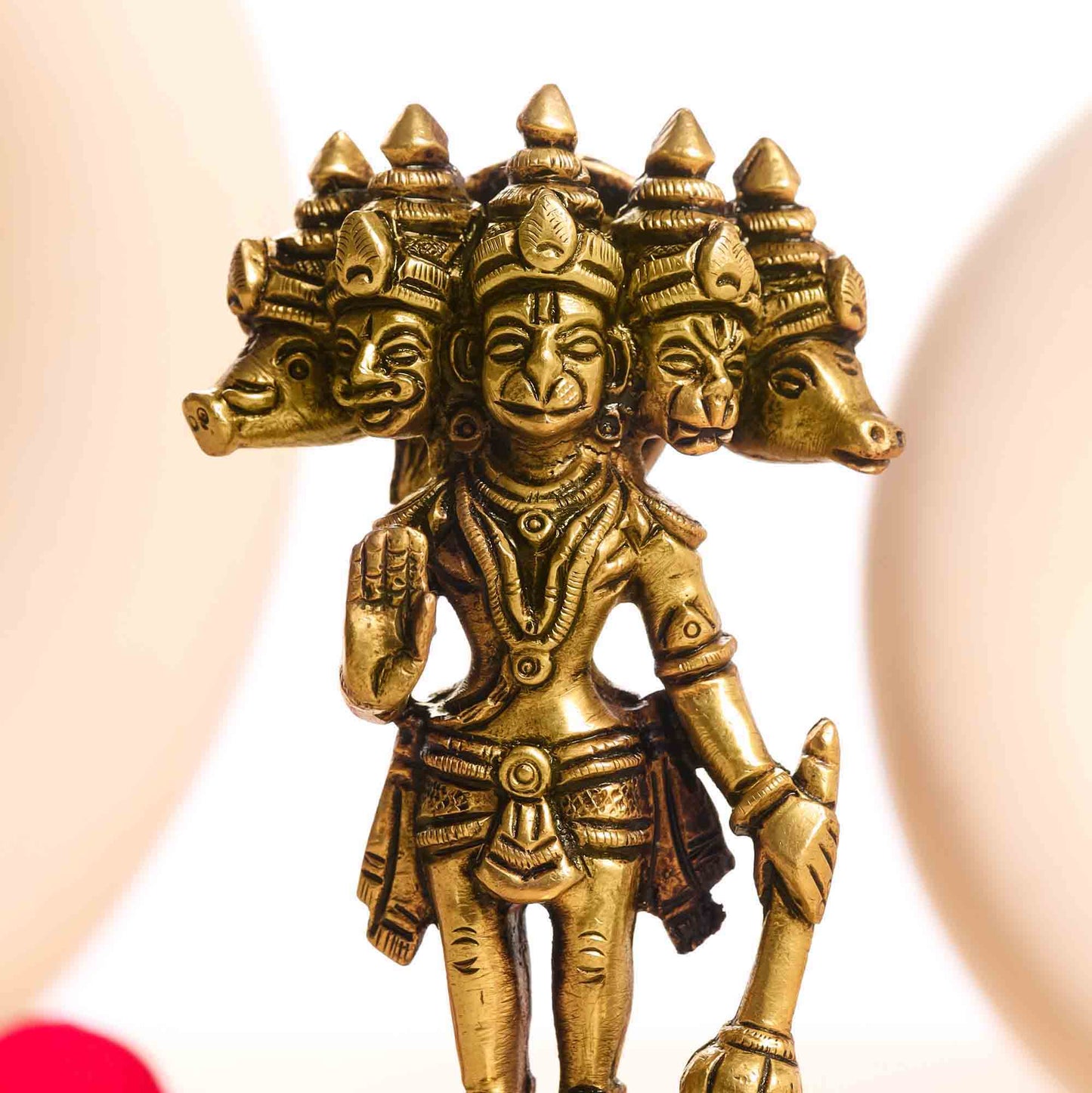 Brass Superfine Panchmukhi Hanuman Idol (4.5 Inch)