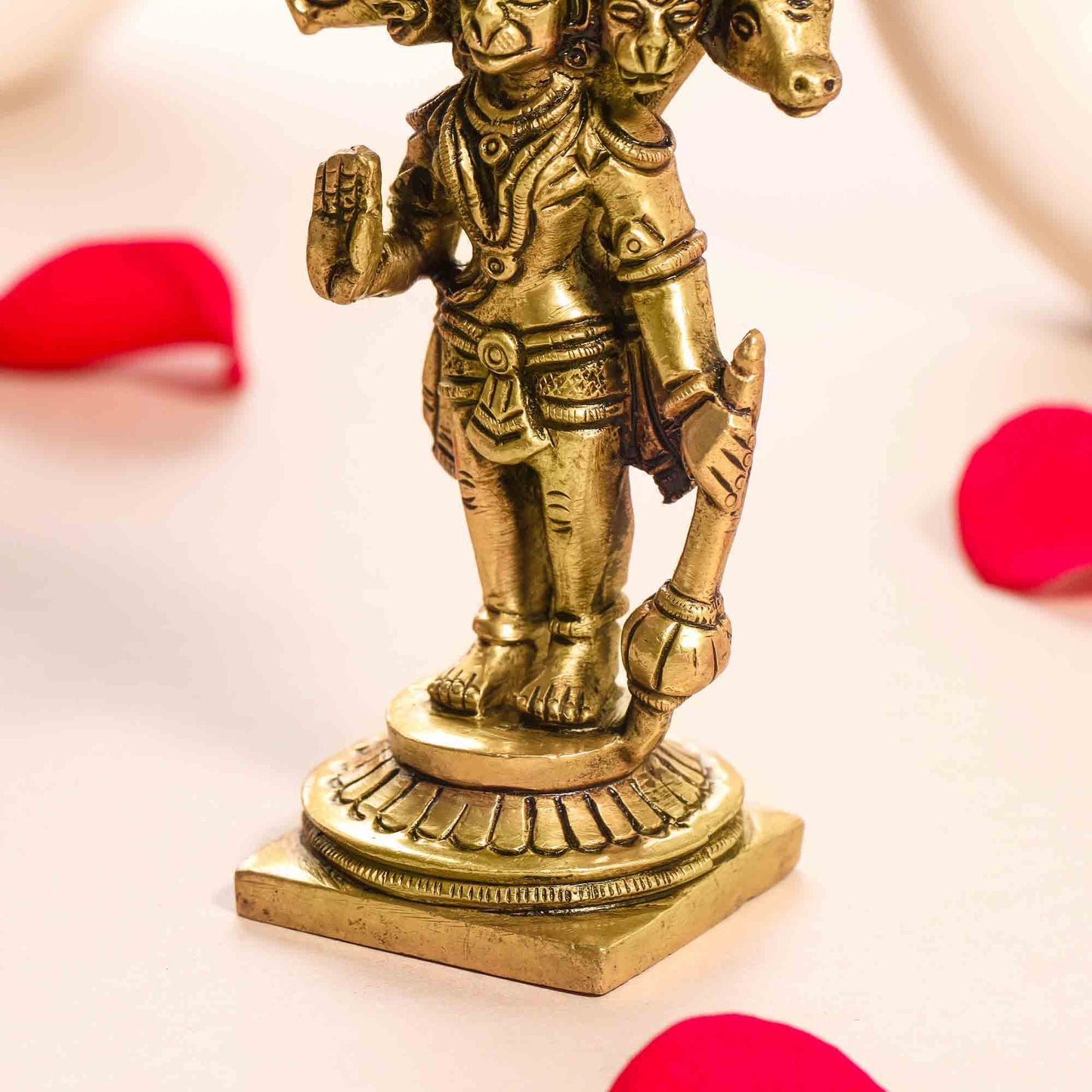 Brass Superfine Panchmukhi Hanuman Idol (4.5 Inch)