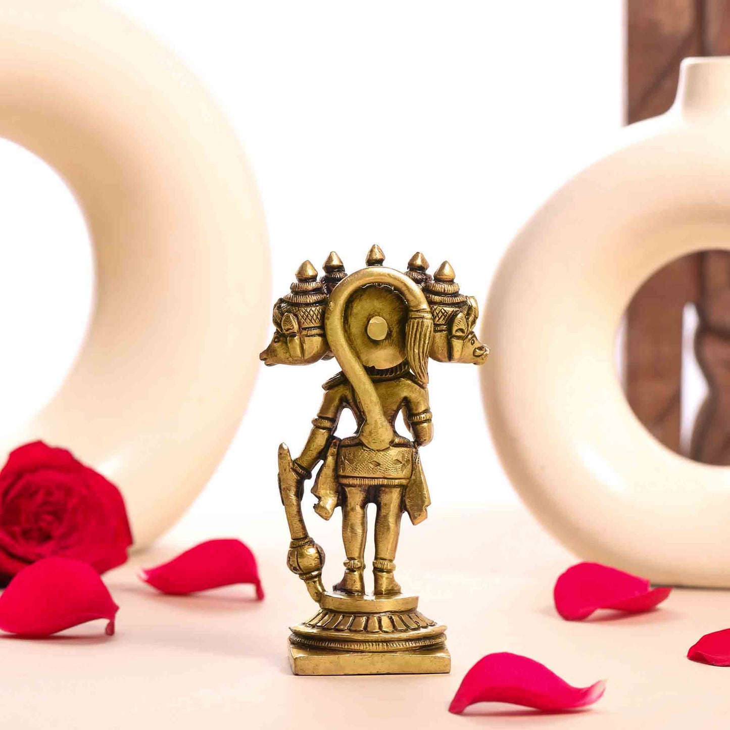 Brass Superfine Panchmukhi Hanuman Idol (4.5 Inch)