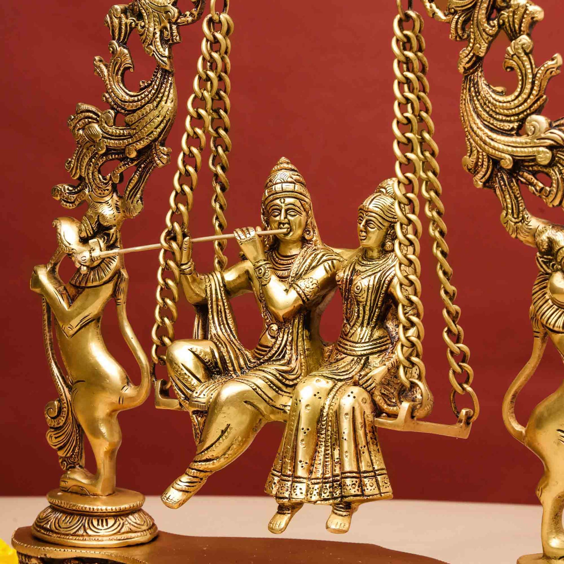 Brass Superfine Radha Krishna Jhula (18 Inch)