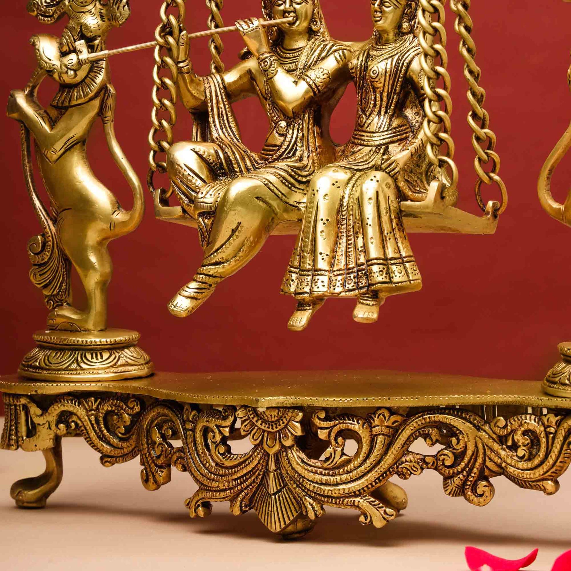 Brass Superfine Radha Krishna Jhula (18 Inch)