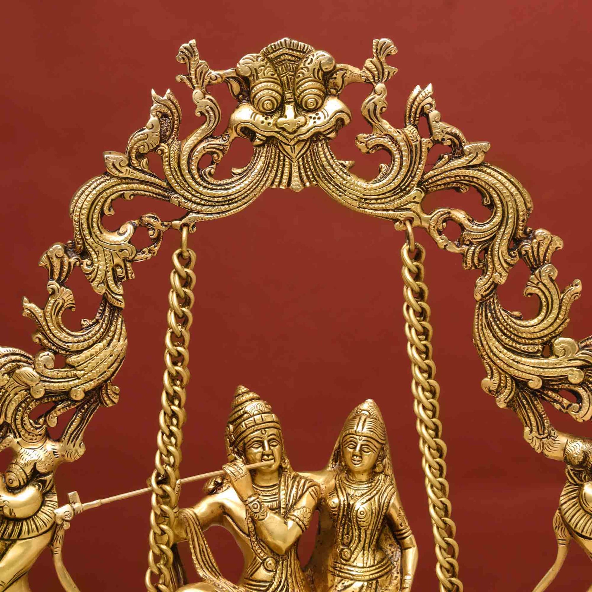 Brass Superfine Radha Krishna Jhula (18 Inch)