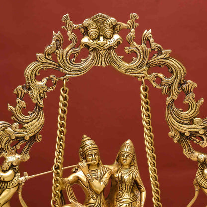 Brass Superfine Radha Krishna Jhula (18 Inch)