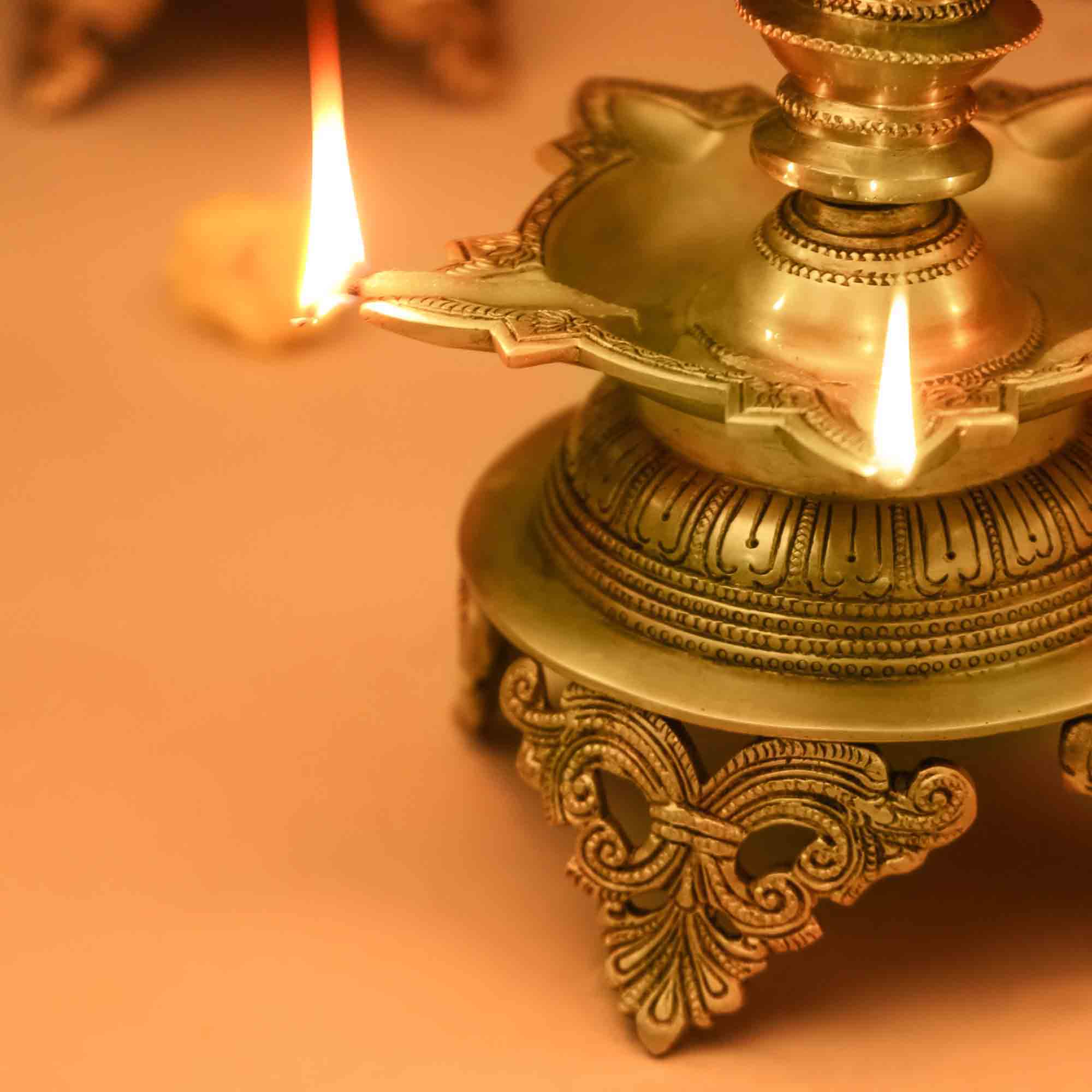 Brass Superfine Krishna Lamp (26 Inch)