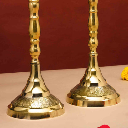 Brass Peacock Samai Pair (23 Inch)