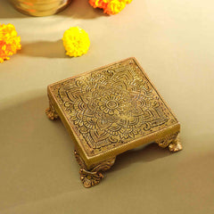 Brass Pooja Chowki (2.5 Inch)