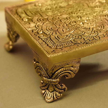 Brass Pooja Chowki (2.5 Inch)