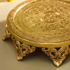 Brass Handcarved Chowki/Stool