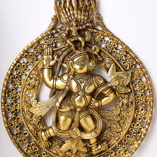 Brass Lord Hanuman Wall Hanging (12 Inch)