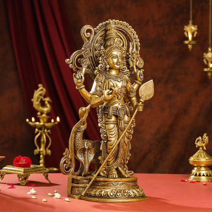 Brass Superfine Lord Murugan/Kartikeya Idol (20 Inch)