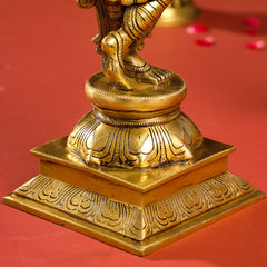 Brass Superfine Lord Krishna Idol (15 Inch)