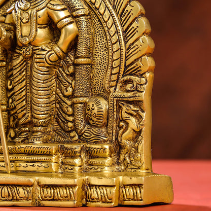 Brass Lord Murugan/Kartikeya Idol (9.5 Inch)