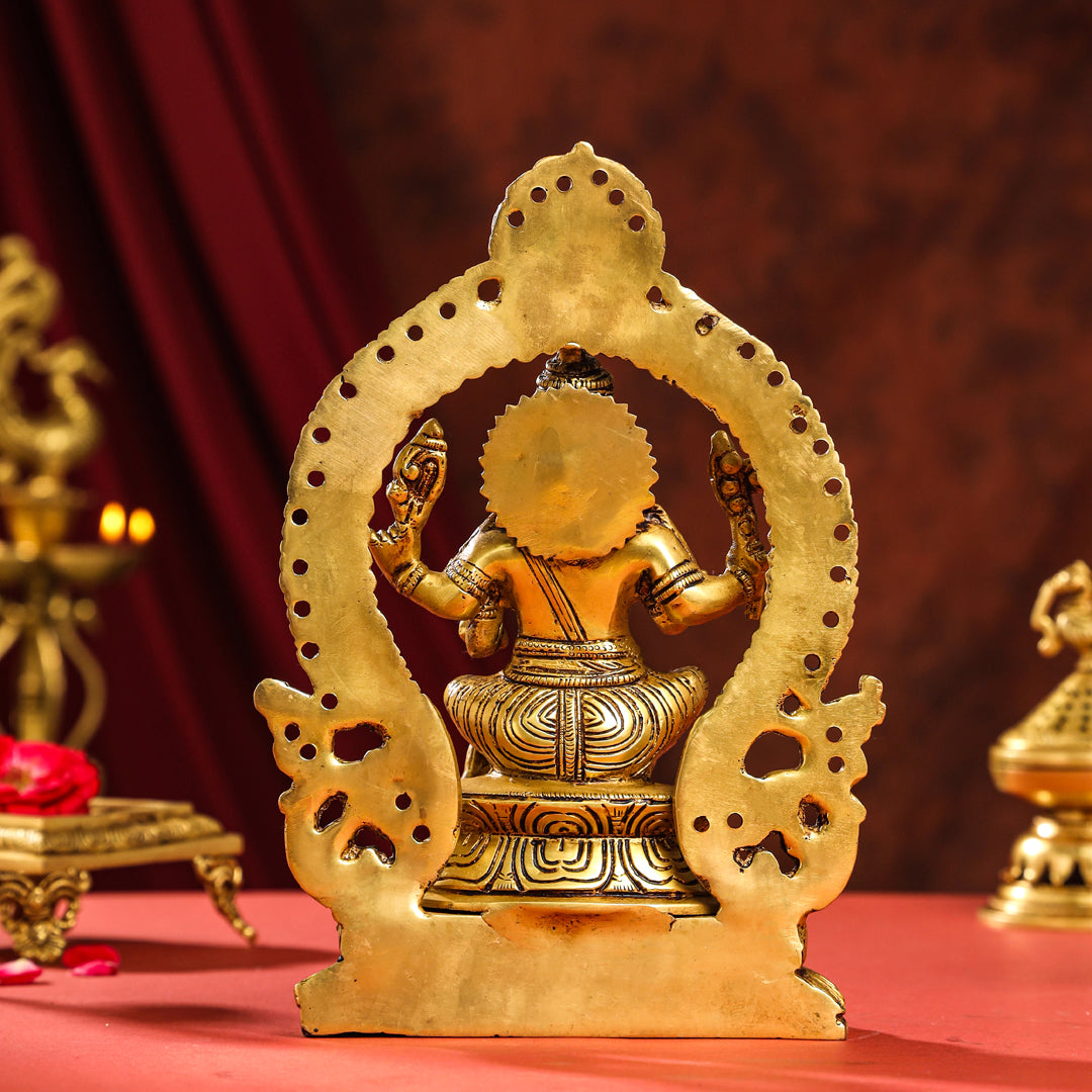 Brass Lord Ganesha Idol (11.2 Inch)