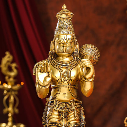 Brass Superfine Standing Hanuman Idol (20 Inch)