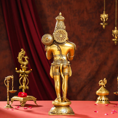 Brass Superfine Standing Hanuman Idol (20 Inch)