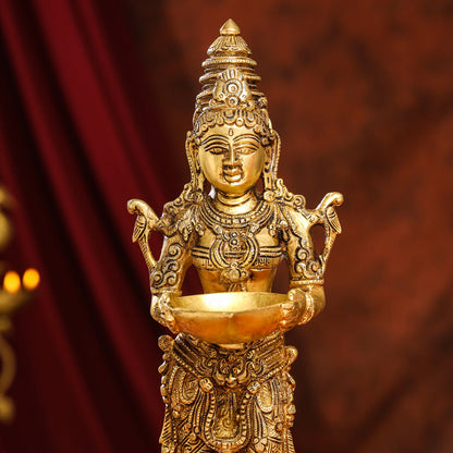Brass Superfine Deep Lakshmi Pair (18 Inch)