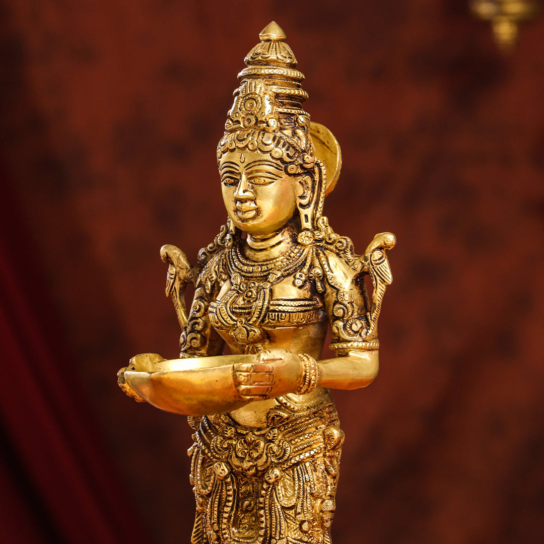 Brass Superfine Deep Lakshmi Pair (18 Inch)