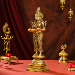 Brass Superfine Deep Lakshmi Pair (18 Inch)