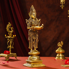 Brass Superfine Deep Lakshmi Pair (18 Inch)