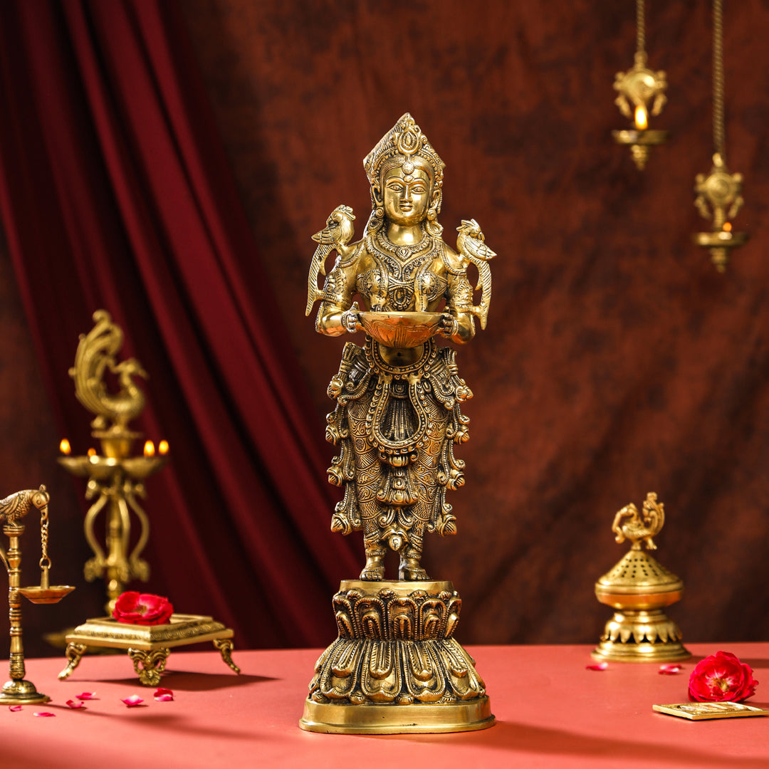 Brass Deep Lakshmi Idol (20 Inch)