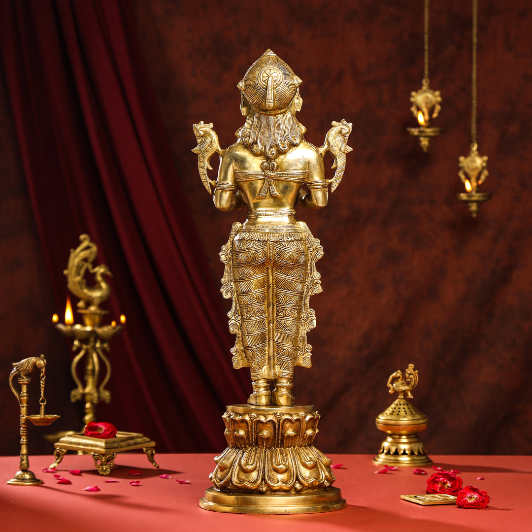 Brass Deep Lakshmi Idol
