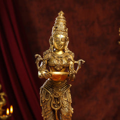 Brass Superfine Deep Lakshmi Idol (24 Inch)