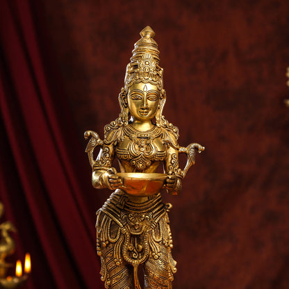 Brass Superfine Deep Lakshmi Idol (24 Inch)