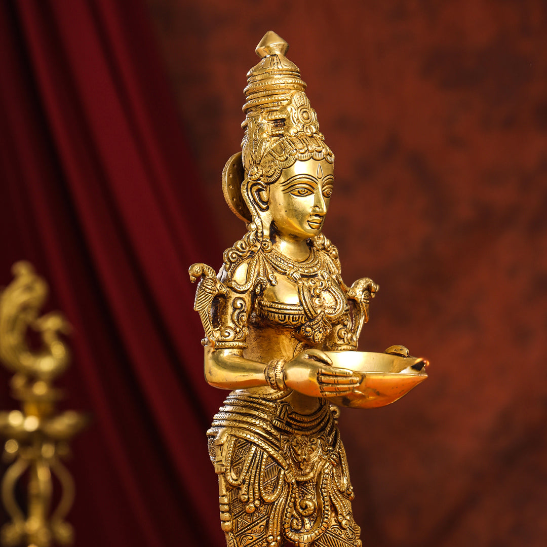 Brass Superfine Deep Lakshmi Idol (24 Inch)