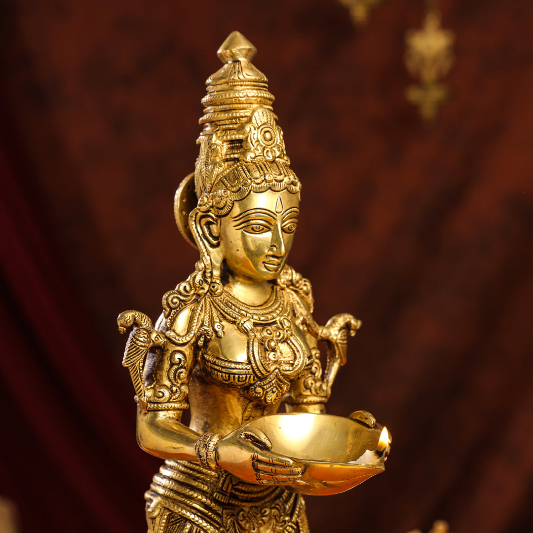 Brass Superfine Deep Lakshmi Idol (24 Inch)