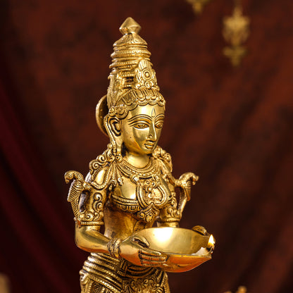 Brass Superfine Deep Lakshmi Idol (24 Inch)