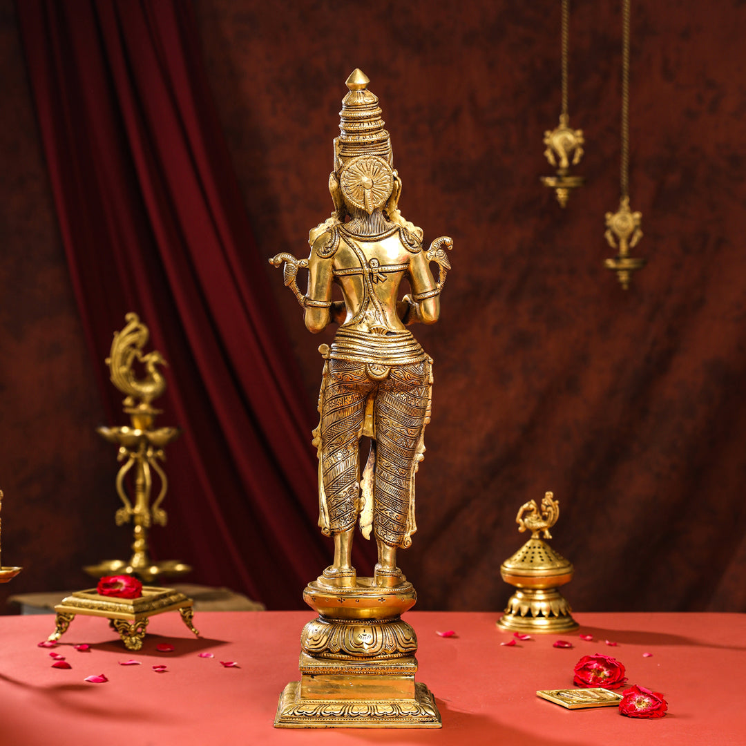 Brass Superfine Deep Lakshmi Idol (24 Inch)