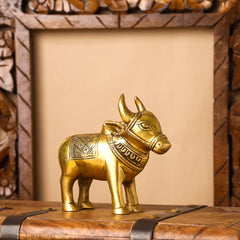 Brass Bull Figurine (5.5 Inch)