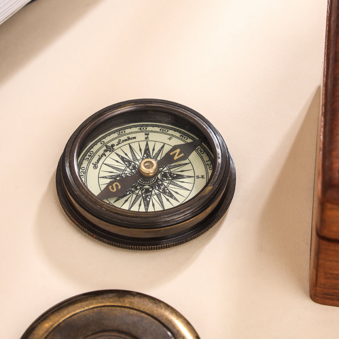 Brass Victorian Pocket Compass (2.5 Inch)