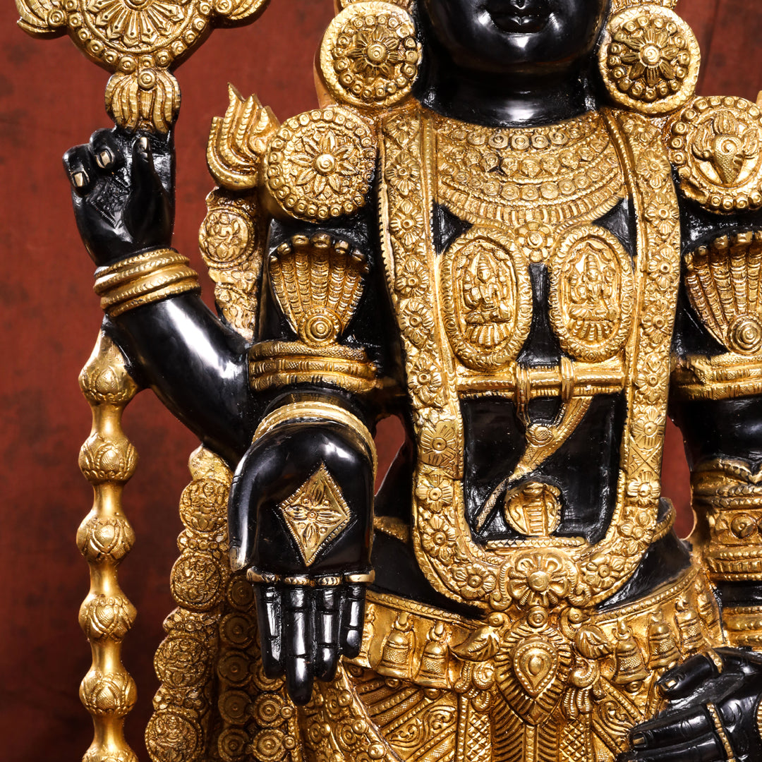 Brass Tirupati Balaji/Venkateshwar Idol (38 Inch)