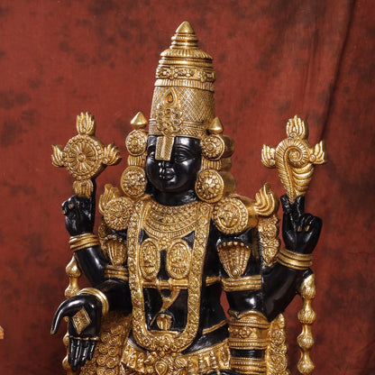 Brass Tirupati Balaji/Venkateshwar Idol (38 Inch)